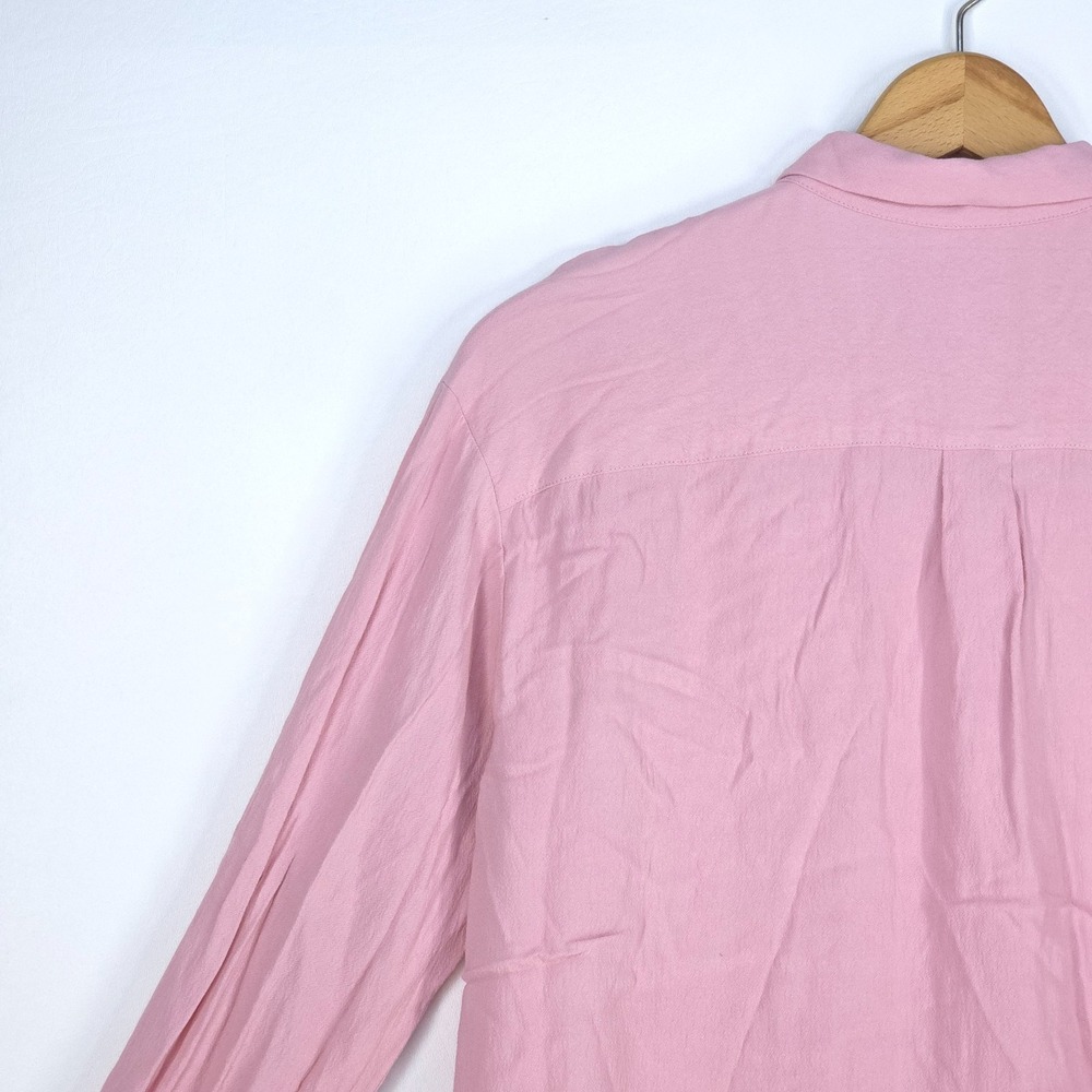 J Jill Button Up Shirt Womens Large‎ Pink Long Sleeve Casual Blouse Normcore - Picture 14 of 16